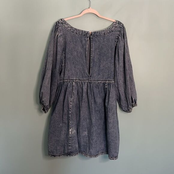 Free People Get Obsessed Cotton Denim Mini Dress - Picture 8 of 11